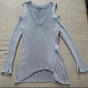 Rock & Republic Ribbed Open Shoulder Sweater - Size Medium